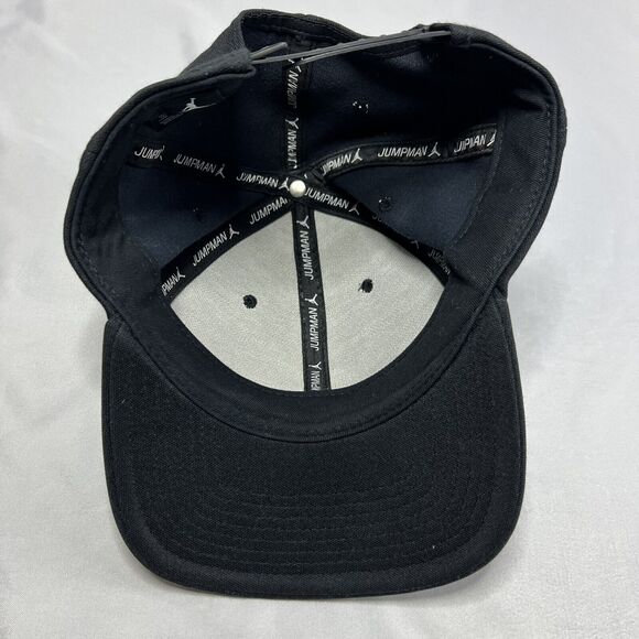 Nike Jordan Black Snapback Baseball Hat Youth Boys Red Jumpman Logo Cap - Picture 7 of 8